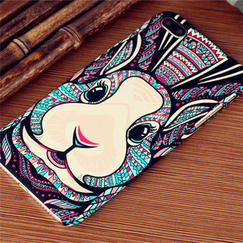 Hot Luminous Jungle Animal Tiger Wolf Elephant Night Light Glow Matte Slim Phone Cases For iPhone X 8 7 7Plus 5S SE 6 6S 6Plus - Wolfmall