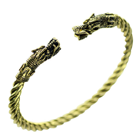 Drop shipping 2 Style Handmade Top Quality Fenrir Pengan Wolves Norse Viking Wolf Bangles Bracelets IN STOCK - Wolfmall