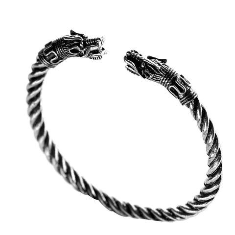 Drop shipping 2 Style Handmade Top Quality Fenrir Pengan Wolves Norse Viking Wolf Bangles Bracelets IN STOCK - Wolfmall