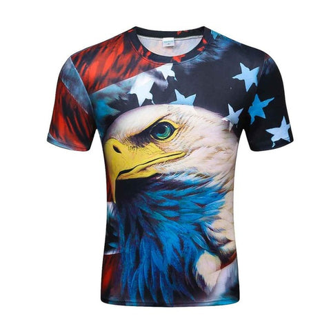 3d t shirt men 2017 summer new arrvial 3D funny wolf men's T-shirt extended plus size 4XL homme top tees wholesale - Wolfmall