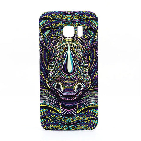 Amazing Jungle Animal Elephant Tiger Wolf Night Glow Slim Phone Case For Samsung Galaxy S6 S6Edge S7 S7Edge S8 S8Plus Cover Capa - Wolfmall