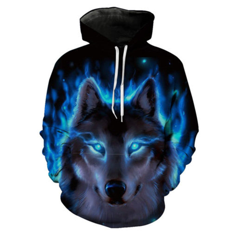 Brand Clothing Men's Hooded 3D Wolf Hoodies Men 3D Sweatshirts High Quality Pullover Novelty Male Slim Hooded Tops Coat - Wolfmall