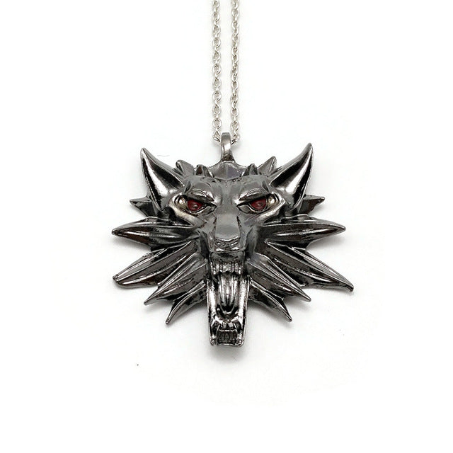 Top Quality The Witcher 3 Medallion Wild Hunt Wolf Pendant Necklace The Wild Hunt Figure Witcher 3 Game Necklace Men Jewelry - Wolfmall