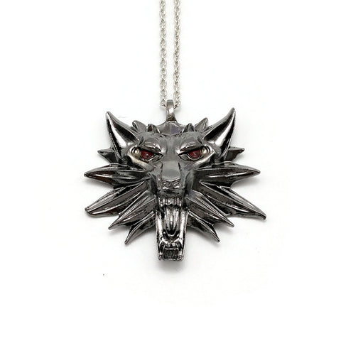 Top Quality The Witcher 3 Medallion Wild Hunt Wolf Pendant Necklace The Wild Hunt Figure Witcher 3 Game Necklace Men Jewelry - Wolfmall
