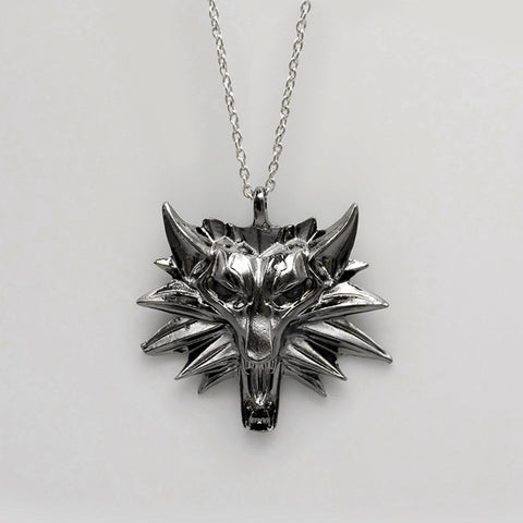 Top Quality The Witcher 3 Medallion Wild Hunt Wolf Pendant Necklace The Wild Hunt Figure Witcher 3 Game Necklace Men Jewelry - Wolfmall