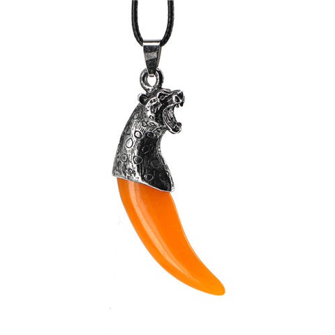 Men Antique Wolf Fang Tooth Pendant Necklace Vintage Wolf Tooth Dragon Alloy Pendant Necklace Fashion Choker Jewelry Gift - Wolfmall