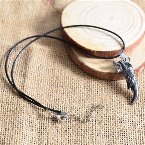 Men Antique Wolf Fang Tooth Pendant Necklace Vintage Wolf Tooth Dragon Alloy Pendant Necklace Fashion Choker Jewelry Gift - Wolfmall