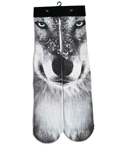 2018 new High Socks 3D printed animal wolf tiger cats long Socks funny harajuku  socks fashion warm brand 3D Sock 1pair - Wolfmall