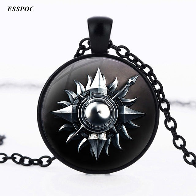 Game of Thrones Necklace All The Family House of Stark Black Wolf Jewelry Gothic Glass Pendant Necklace Jewelry Gift for Kids - Wolfmall