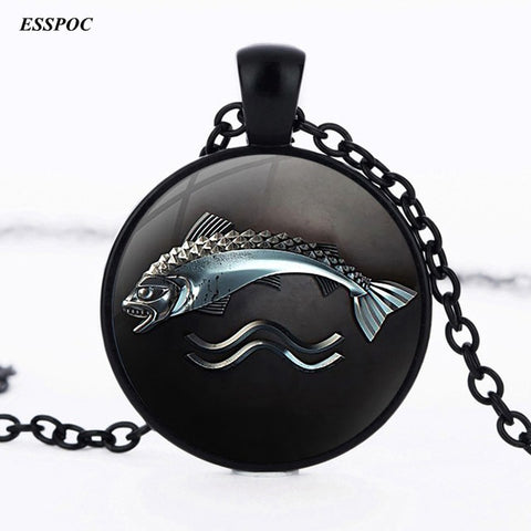 Game of Thrones Necklace All The Family House of Stark Black Wolf Jewelry Gothic Glass Pendant Necklace Jewelry Gift for Kids - Wolfmall