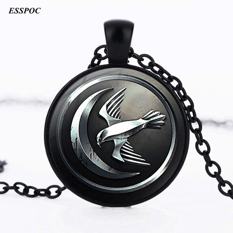 Game of Thrones Necklace All The Family House of Stark Black Wolf Jewelry Gothic Glass Pendant Necklace Jewelry Gift for Kids - Wolfmall