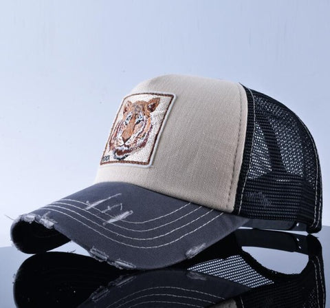 Fashion Unisex Patch Bones Wolf Embroidery Hip Hop Hats Breathable Mesh Baseball Caps Men Women Casquette Summer Trucker Gorras - Wolfmall