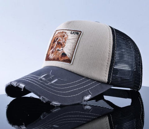 Fashion Unisex Patch Bones Wolf Embroidery Hip Hop Hats Breathable Mesh Baseball Caps Men Women Casquette Summer Trucker Gorras - Wolfmall