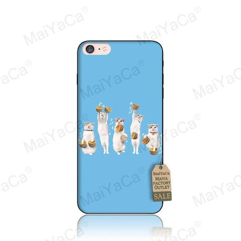 MaiYaCa Dog And Cat With Glasses Wolf Coque Shell Phone Case for Apple iPhone 8 7 6 6S Plus X 5 5S SE Cover - Wolfmall