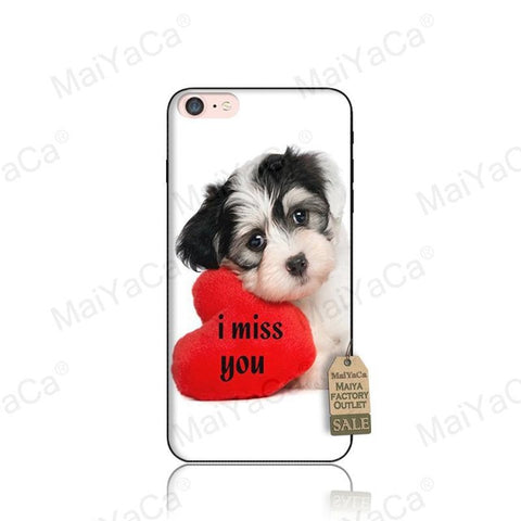 MaiYaCa Dog And Cat With Glasses Wolf Coque Shell Phone Case for Apple iPhone 8 7 6 6S Plus X 5 5S SE Cover - Wolfmall