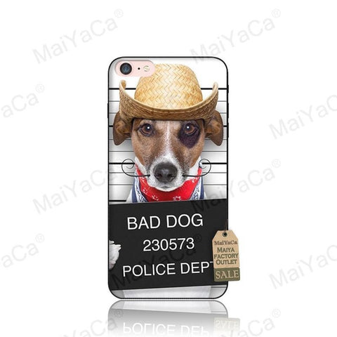MaiYaCa Dog And Cat With Glasses Wolf Coque Shell Phone Case for Apple iPhone 8 7 6 6S Plus X 5 5S SE Cover - Wolfmall