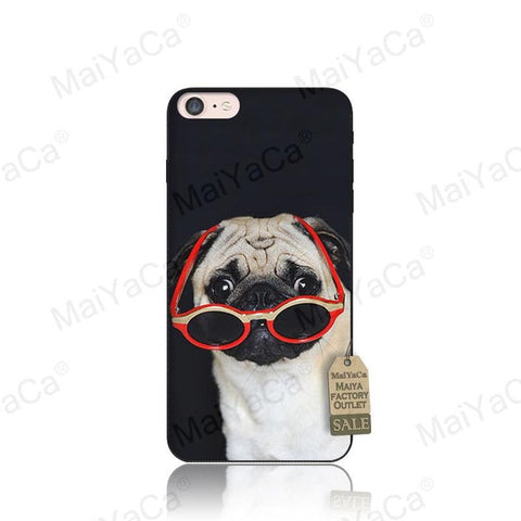MaiYaCa Dog And Cat With Glasses Wolf Coque Shell Phone Case for Apple iPhone 8 7 6 6S Plus X 5 5S SE Cover - Wolfmall