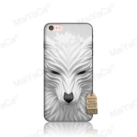 MaiYaCa Dog And Cat With Glasses Wolf Coque Shell Phone Case for Apple iPhone 8 7 6 6S Plus X 5 5S SE Cover - Wolfmall