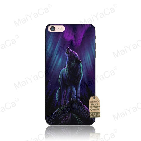 MaiYaCa Dog And Cat With Glasses Wolf Coque Shell Phone Case for Apple iPhone 8 7 6 6S Plus X 5 5S SE Cover - Wolfmall