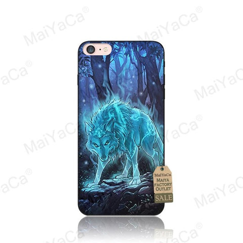 MaiYaCa Dog And Cat With Glasses Wolf Coque Shell Phone Case for Apple iPhone 8 7 6 6S Plus X 5 5S SE Cover - Wolfmall