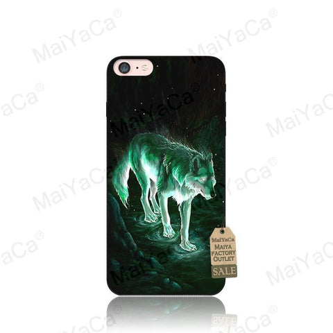 MaiYaCa Dog And Cat With Glasses Wolf Coque Shell Phone Case for Apple iPhone 8 7 6 6S Plus X 5 5S SE Cover - Wolfmall