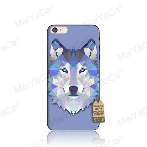 MaiYaCa Dog And Cat With Glasses Wolf Coque Shell Phone Case for Apple iPhone 8 7 6 6S Plus X 5 5S SE Cover - Wolfmall