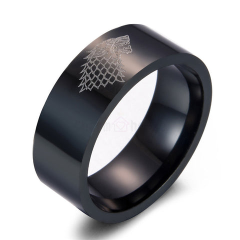 New Titanium Steel Rings for Men Big Size Male Rings Wolf Anime Jewelry Accessory Gifts for Man Bauge Hombre Pesonaltiy Bijoux - Wolfmall