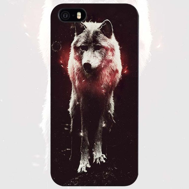 The Wolf Black Plastic Case Cover Shell for iPhone Apple 4 4s 5 5s SE 5c 6 6s 7 Plus - Wolfmall