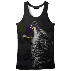 2017 hot sale New fashion 3D men's  wolf print 9 size casual tanktop  custom-made print free shipping - Wolfmall