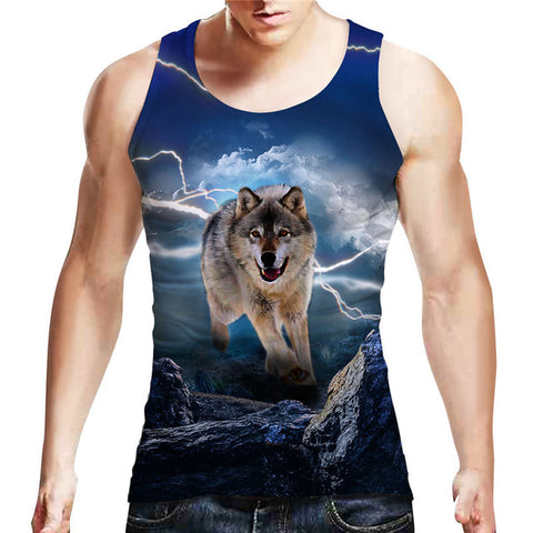 Wolf Design Bodybuilding Fitness Men Tank Top Golds Brand Clothing Workout Vest Gasp Stringer Sportswear Undershirt Dropship - Wolfmall