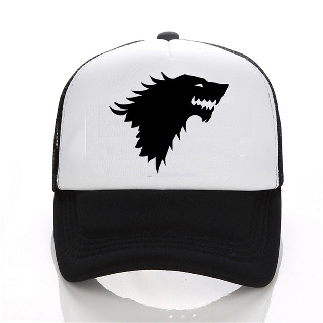 Game of Thrones Stark family lion wolf dragon deer Lannister Targaryen Stark Baratheon Arryn Greyjoy family members Baseball Cap - Wolfmall