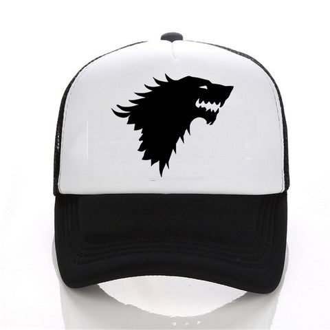 Game of Thrones Stark family lion wolf dragon deer Lannister Targaryen Stark Baratheon Arryn Greyjoy family members Baseball Cap - Wolfmall