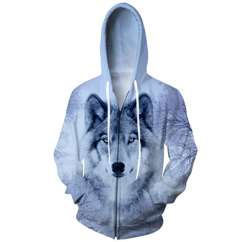 3D Wolf Hoodie Hoodies Men Women 2018 New Fashion Spring Autumn Pullover Sweatshirt Outwear Jacket Coat Casual Brand Tracksuit - Wolfmall