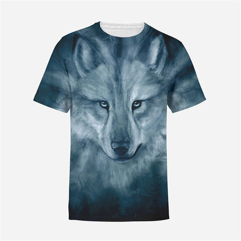 2018 Wolf 3d Printed Men's T Shirt Men Short Sleeve T-shirt Summer fashion shirts Clothes male Compression shirt Stretch tops - Wolfmall
