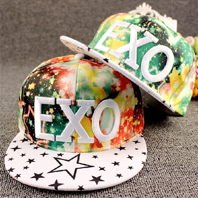 Wholesale Snapback Hats EXO Bboy Letter, Camo Hip Hop Hats, Caps Men bone, baseball cap Girl Boy Tapas Unkut - Wolfmall