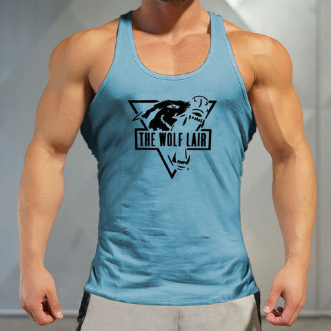 Muscle Fitness Men's Sleeveless Vests 2017 Bodybuilding New The Wolf Lair Solid Color Cotton Breathable Singlets Gyms Tank Tops - Wolfmall