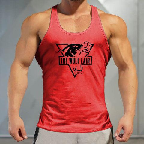 Muscle Fitness Men's Sleeveless Vests 2017 Bodybuilding New The Wolf Lair Solid Color Cotton Breathable Singlets Gyms Tank Tops - Wolfmall