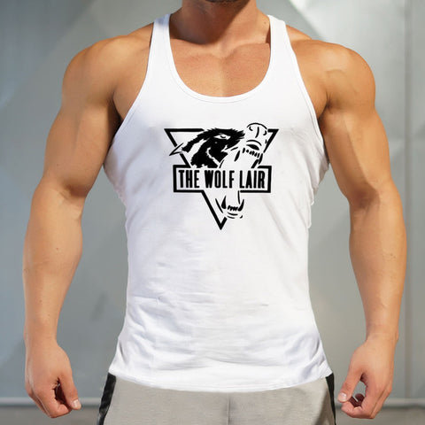 Muscle Fitness Men's Sleeveless Vests 2017 Bodybuilding New The Wolf Lair Solid Color Cotton Breathable Singlets Gyms Tank Tops - Wolfmall