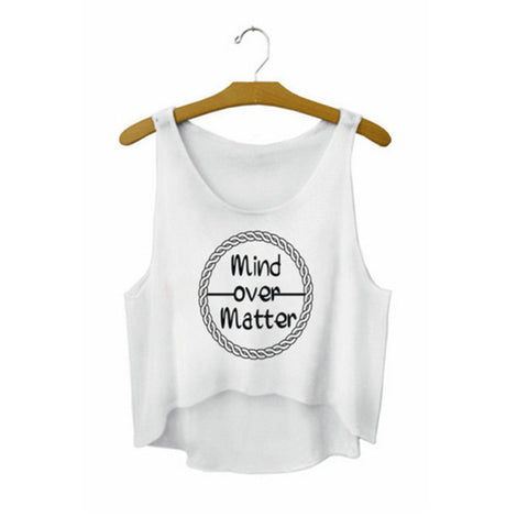 SexeMara 2018 "Teen Wolf" Letters Print White Crop Tops Summer Sexy Short Tank Tops Women Cropped Cute Fashion Loose Vest F722 - Wolfmall