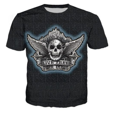 ONSEME Unisex-Adult Hipster 3D T Shirt Tees Funny Eagle/Lions/Skull/Boss Dog/Wolf/King Queen Prints TShirts Hip Hop Tops - Wolfmall
