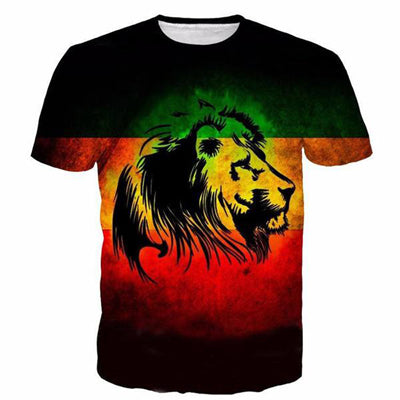 ONSEME Unisex-Adult Hipster 3D T Shirt Tees Funny Eagle/Lions/Skull/Boss Dog/Wolf/King Queen Prints TShirts Hip Hop Tops - Wolfmall