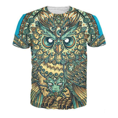 ONSEME Unisex-Adult Hipster 3D T Shirt Tees Funny Eagle/Lions/Skull/Boss Dog/Wolf/King Queen Prints TShirts Hip Hop Tops - Wolfmall