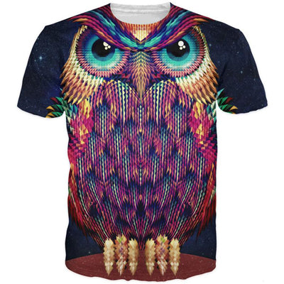 ONSEME Unisex-Adult Hipster 3D T Shirt Tees Funny Eagle/Lions/Skull/Boss Dog/Wolf/King Queen Prints TShirts Hip Hop Tops - Wolfmall