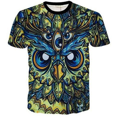 ONSEME Unisex-Adult Hipster 3D T Shirt Tees Funny Eagle/Lions/Skull/Boss Dog/Wolf/King Queen Prints TShirts Hip Hop Tops - Wolfmall