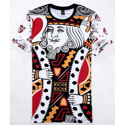 ONSEME Unisex-Adult Hipster 3D T Shirt Tees Funny Eagle/Lions/Skull/Boss Dog/Wolf/King Queen Prints TShirts Hip Hop Tops - Wolfmall