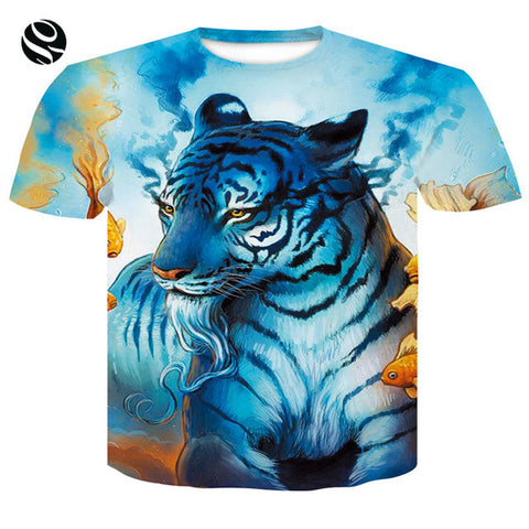 2018 Cool T-shirt Men/Women 3d Tshirt Print Print  Wolf Howling To The Moon Short Sleeve Summer Tops Tees T shirt Fashion - Wolfmall