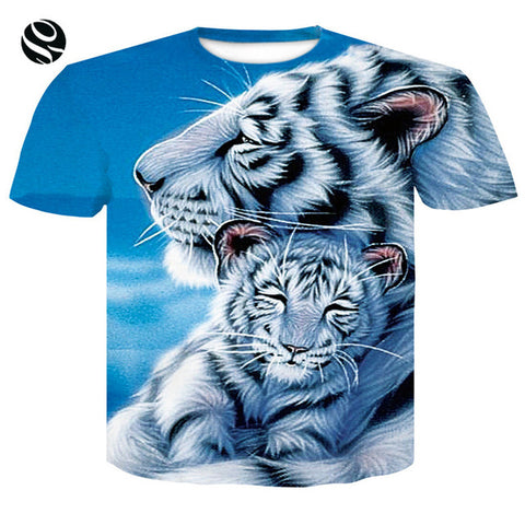 2018 Cool T-shirt Men/Women 3d Tshirt Print Print  Wolf Howling To The Moon Short Sleeve Summer Tops Tees T shirt Fashion - Wolfmall