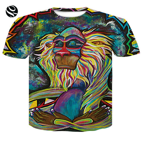 2018 Cool T-shirt Men/Women 3d Tshirt Print Print  Wolf Howling To The Moon Short Sleeve Summer Tops Tees T shirt Fashion - Wolfmall