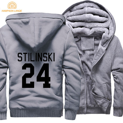 TV Show Teen Wolf Stilinski 24 thicken men sweatshirt 2018 spring winter warm fleece hoodies men brand-clothing men hoody jacket - Wolfmall