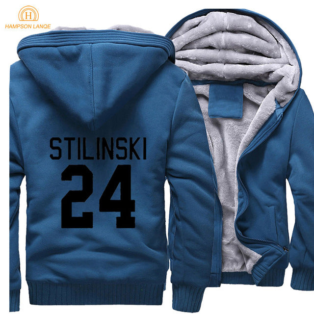 TV Show Teen Wolf Stilinski 24 thicken men sweatshirt 2018 spring winter warm fleece hoodies men brand-clothing men hoody jacket - Wolfmall